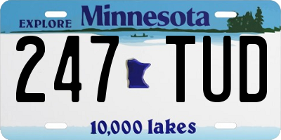 MN license plate 247TUD