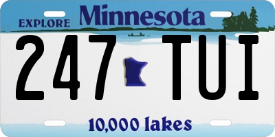 MN license plate 247TUI