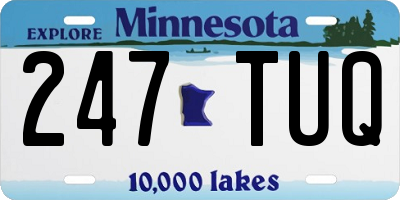 MN license plate 247TUQ