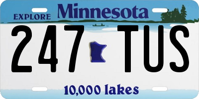 MN license plate 247TUS