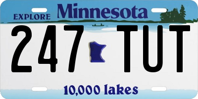 MN license plate 247TUT