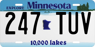 MN license plate 247TUV