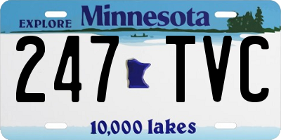 MN license plate 247TVC