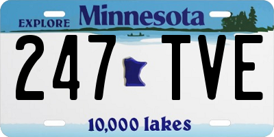 MN license plate 247TVE