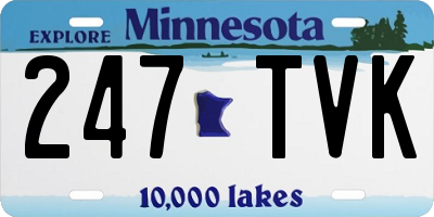 MN license plate 247TVK