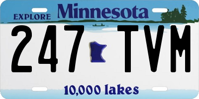 MN license plate 247TVM