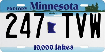 MN license plate 247TVW