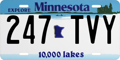 MN license plate 247TVY
