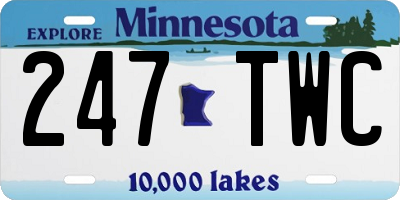 MN license plate 247TWC