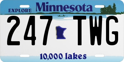 MN license plate 247TWG