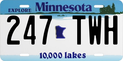 MN license plate 247TWH