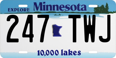 MN license plate 247TWJ