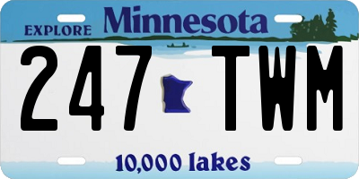 MN license plate 247TWM