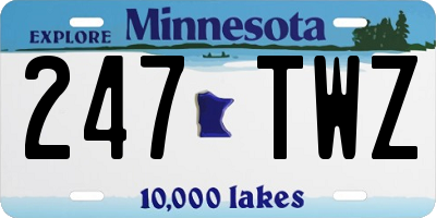 MN license plate 247TWZ