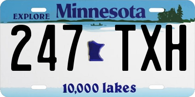 MN license plate 247TXH