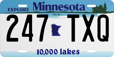 MN license plate 247TXQ