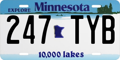 MN license plate 247TYB