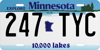 MN license plate 247TYC