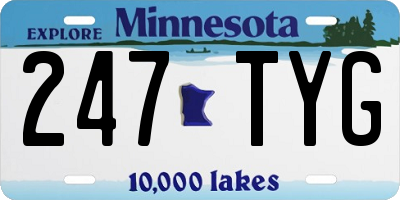 MN license plate 247TYG