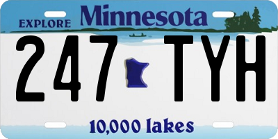 MN license plate 247TYH