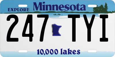 MN license plate 247TYI