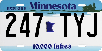 MN license plate 247TYJ