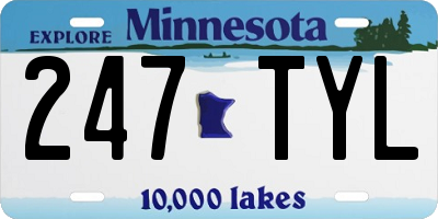 MN license plate 247TYL