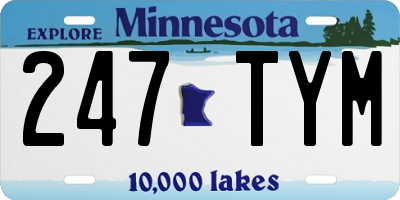 MN license plate 247TYM
