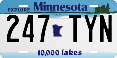 MN license plate 247TYN