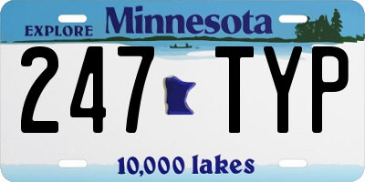 MN license plate 247TYP