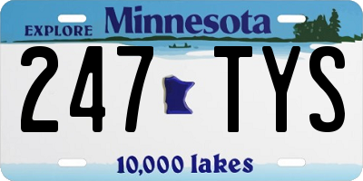 MN license plate 247TYS