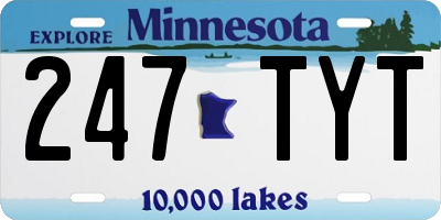 MN license plate 247TYT