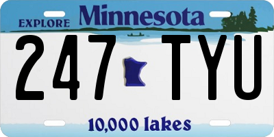 MN license plate 247TYU