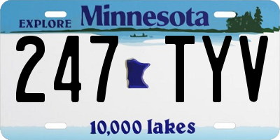 MN license plate 247TYV
