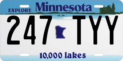 MN license plate 247TYY