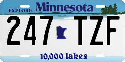 MN license plate 247TZF
