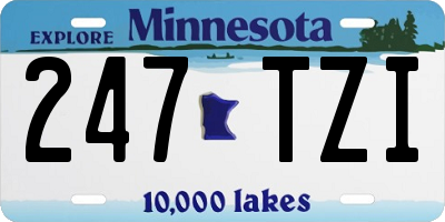MN license plate 247TZI