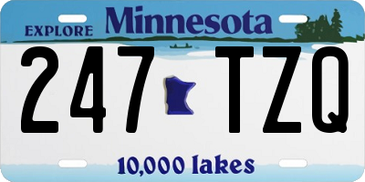 MN license plate 247TZQ