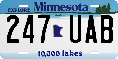MN license plate 247UAB