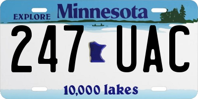 MN license plate 247UAC