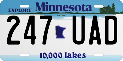 MN license plate 247UAD