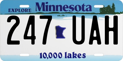 MN license plate 247UAH