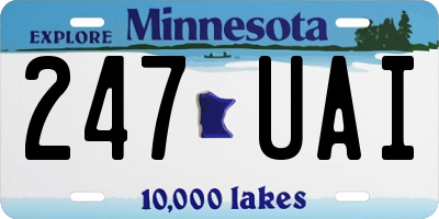 MN license plate 247UAI