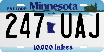 MN license plate 247UAJ