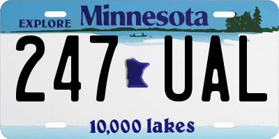 MN license plate 247UAL