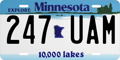 MN license plate 247UAM