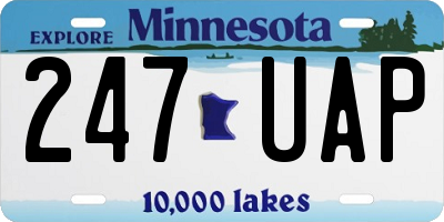 MN license plate 247UAP