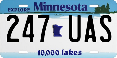MN license plate 247UAS