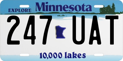 MN license plate 247UAT