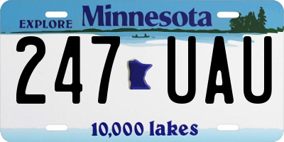 MN license plate 247UAU